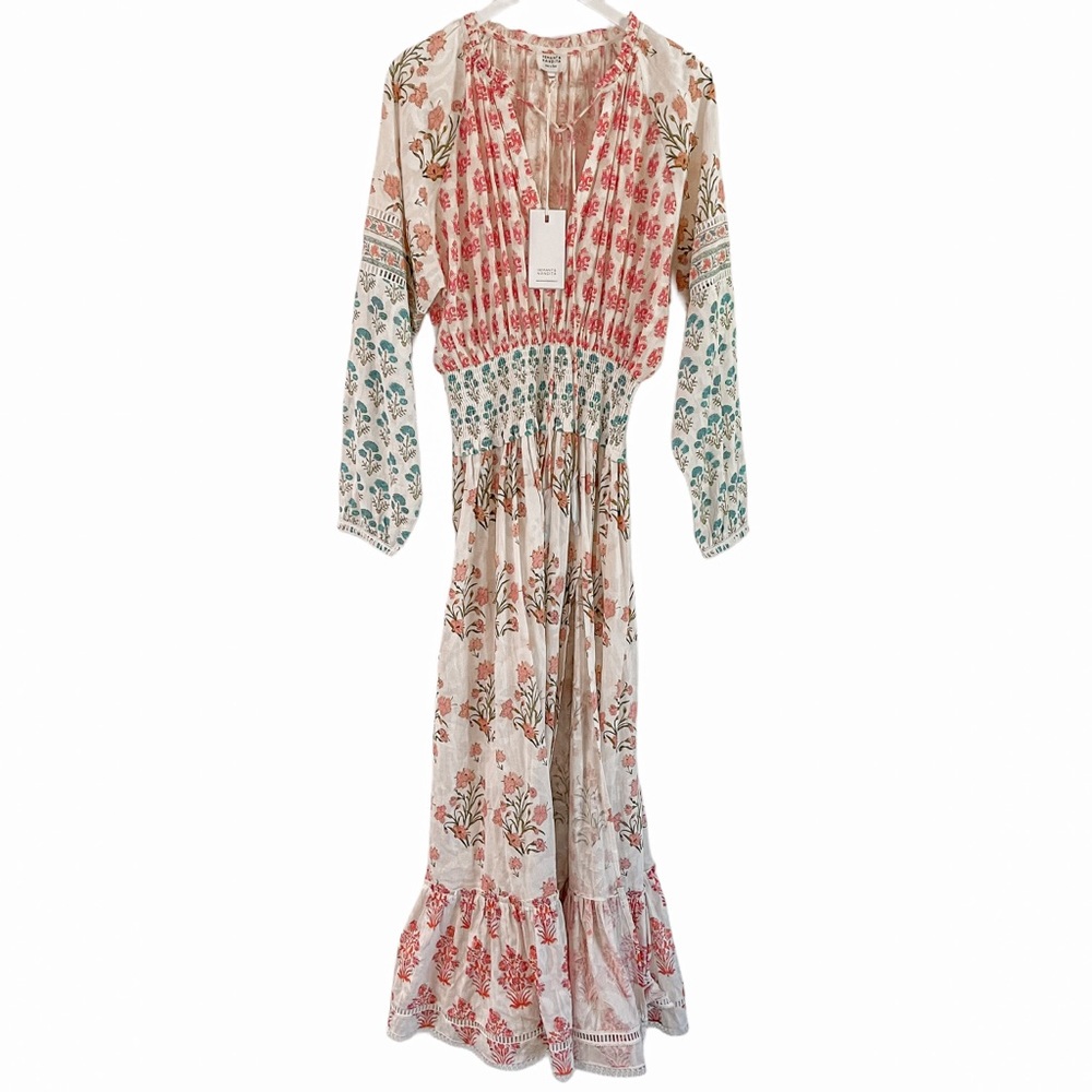 NWT Hemant & Nandita Brio Maxi Dress in White - Picture 5 of 9
